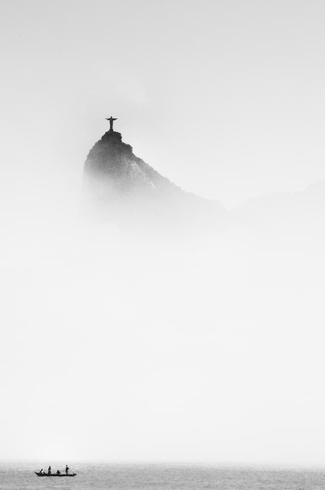 Misty Christ Redeemer by Trevor Cole — canvas wall art