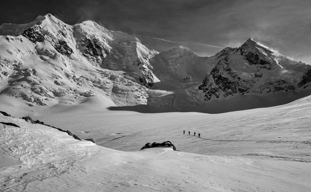 Alpine Mountain Trek by April Xie — canvas wall art