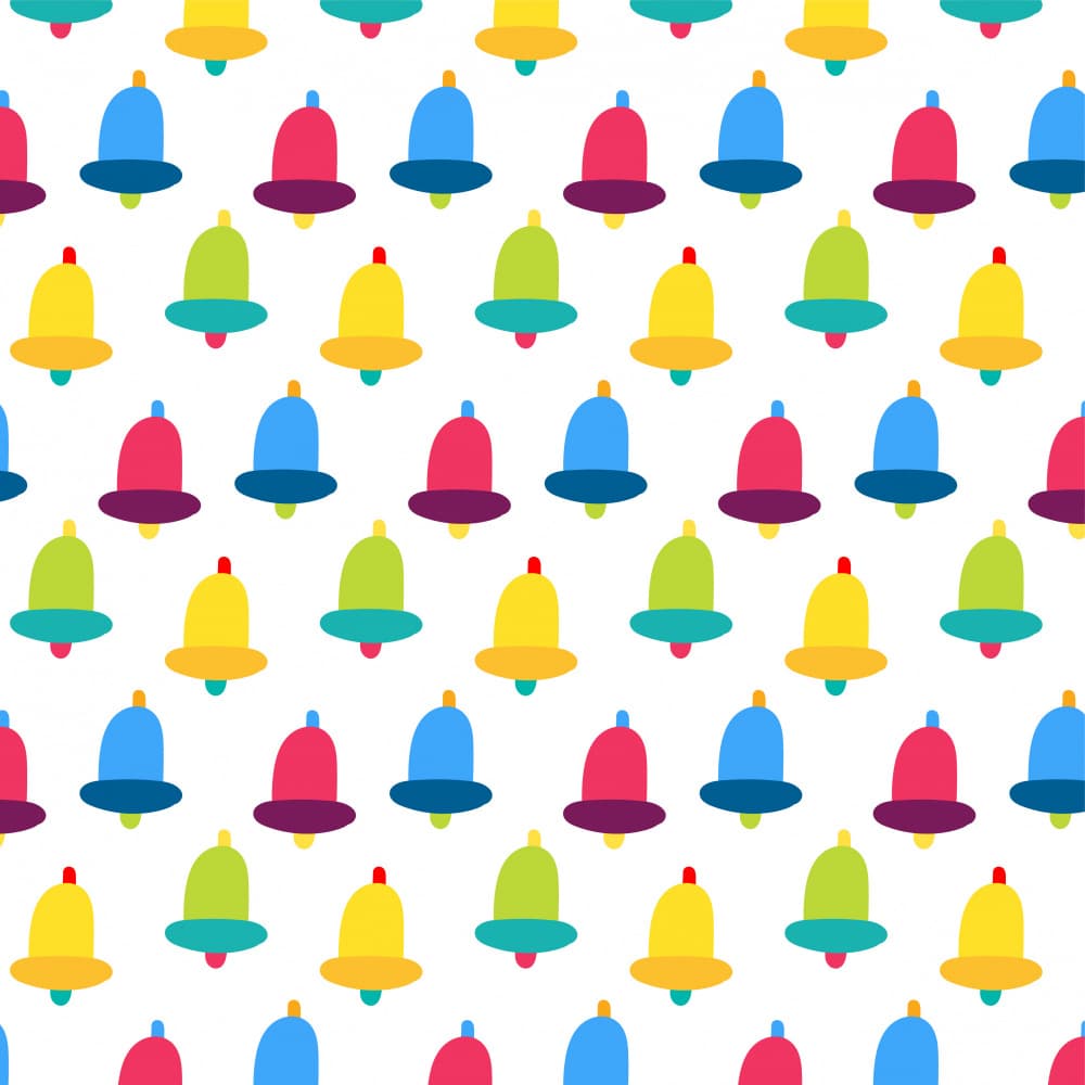 Colorful Bell Pattern by Marika Barsrsind — canvas wall art