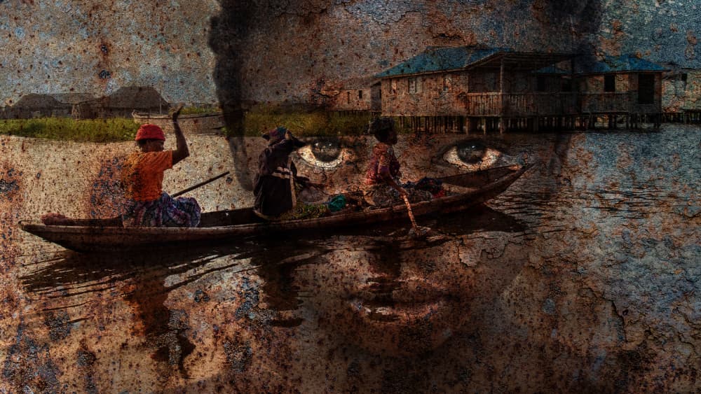Ganvie, the Venice of Africa by Emel Sefer — canvas wall art