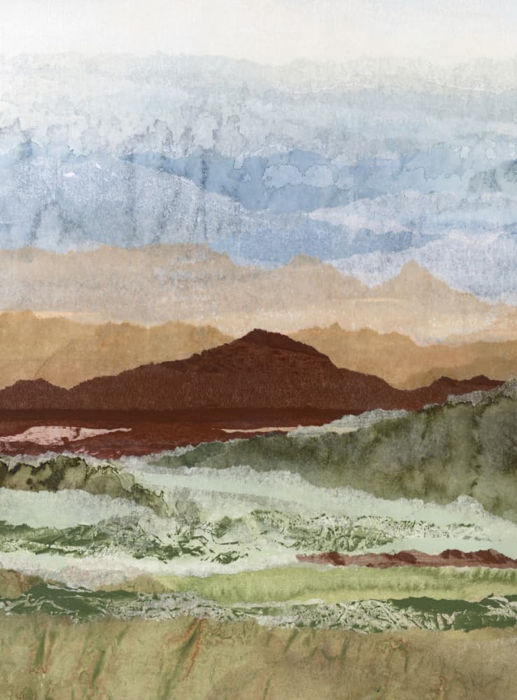 Abstract Mountain Layers by Lara Eckerman — canvas wall art