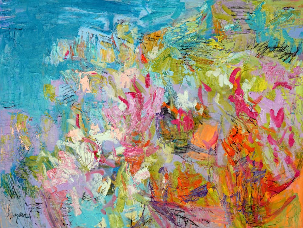 Vivid Spring Whirl by Dorothy Fagan — canvas wall art