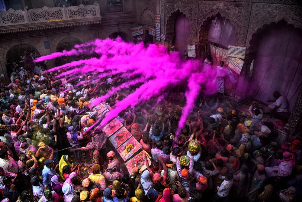 Holi Festival Celebration by Avishek Das — canvas wall art