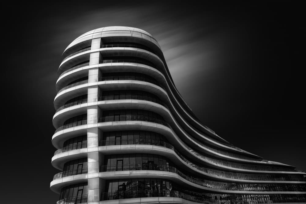 Wavy Modern Architecture by Antoni Figueras — canvas wall art