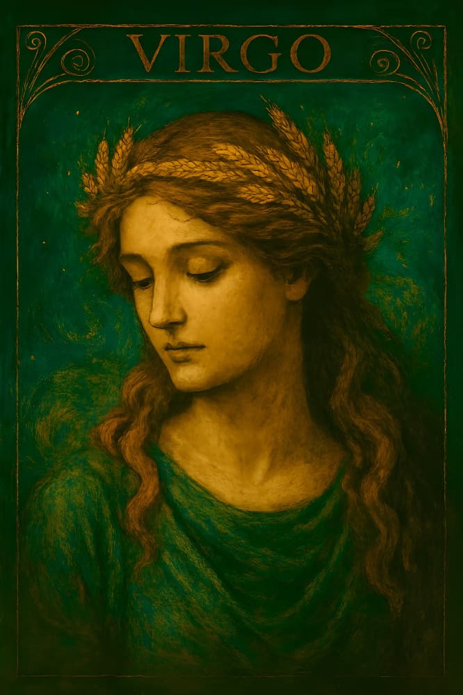 Virgo Goddess Portrait by HUGO — canvas wall art