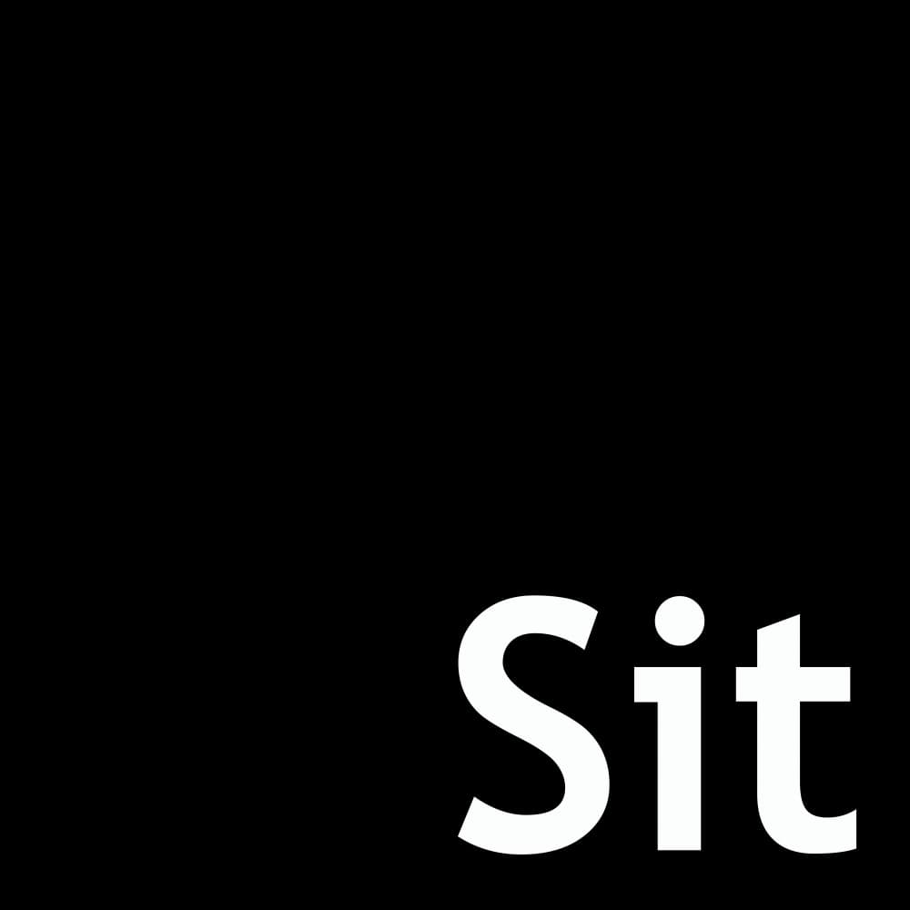 Simply Sit Typography by Sharyn Bursic — canvas wall art