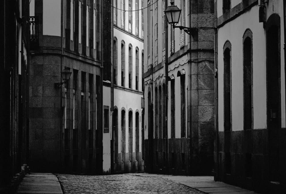 Historic European Alleyway by wiebe wilbers — canvas wall art