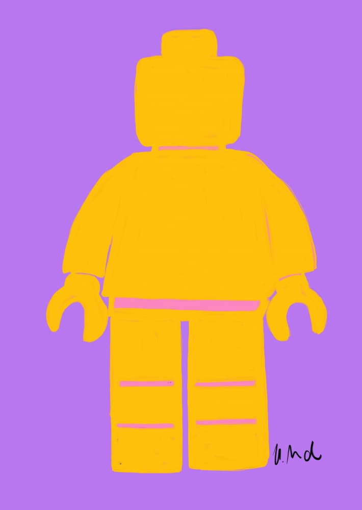 Vibrant Yellow Figure by Ute Arnold — canvas wall art