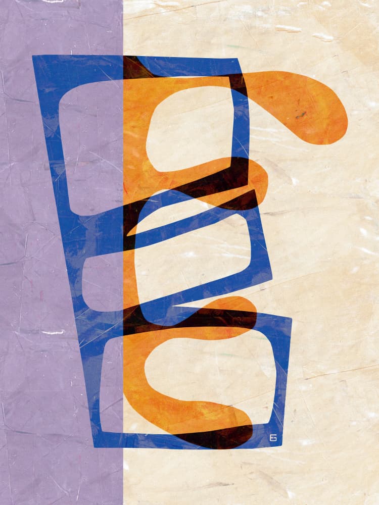 Layered Abstract Shapes by Ellen Greup — canvas wall art