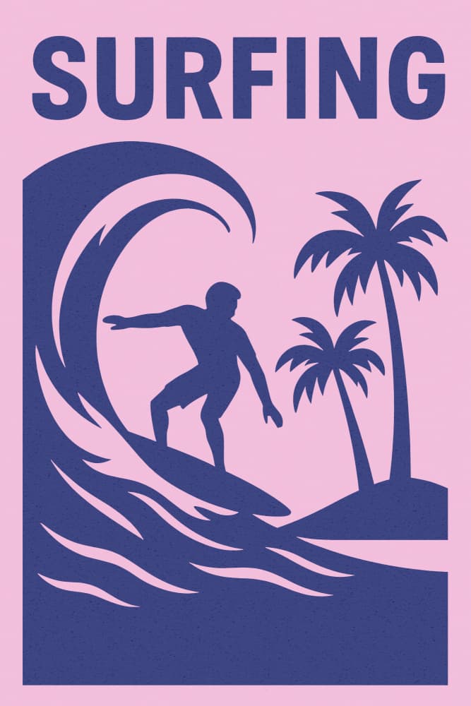 Surfing by Treechild — canvas wall art