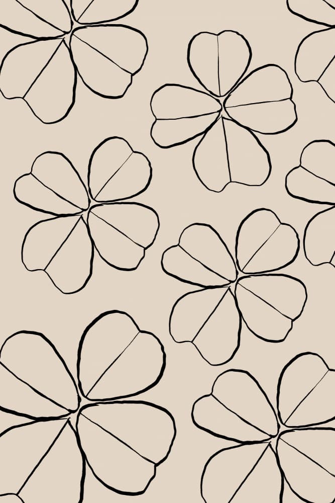 Minimalist Floral Pattern by Melloi Art Prints — canvas wall art