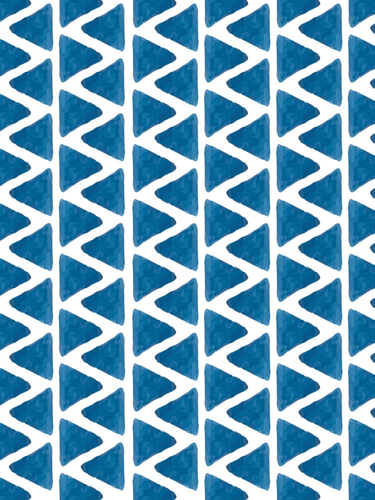 Blue Zigzag Pattern by Elizabeth C — canvas wall art