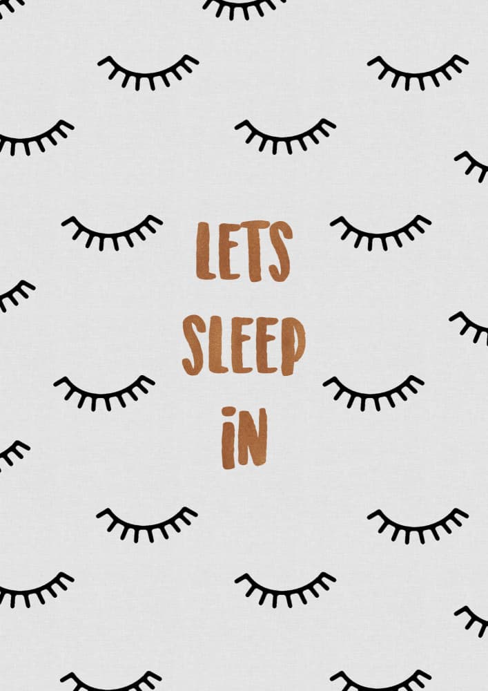 Lets Sleep In Eyelashes by Orara Studio — canvas wall art