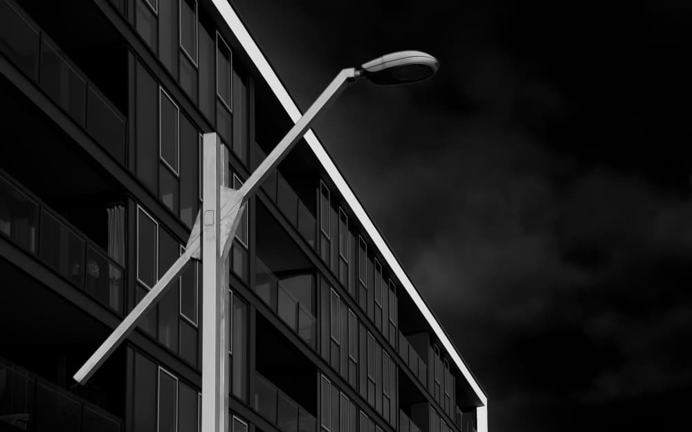 Street Light Geometry by Oscar Lopez — canvas wall art