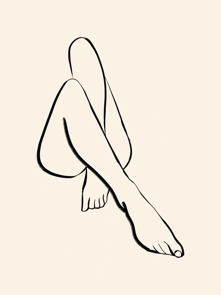 Elegant Bare Legs by Uma Gokhale — canvas wall art