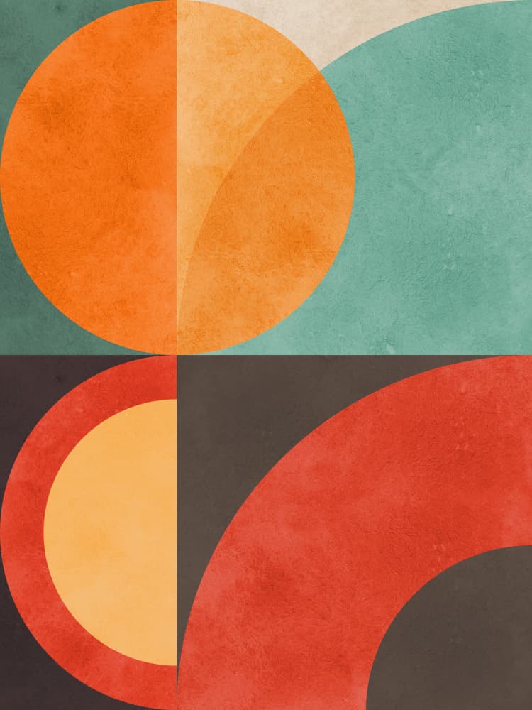 Modern Geometric Shapes by Vitor Costa — canvas wall art
