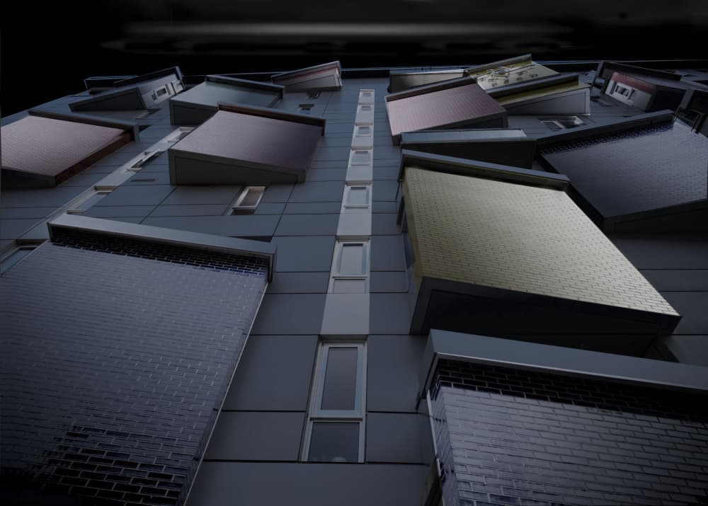 Modern Geometric Architecture by Yanyan Gong — canvas wall art