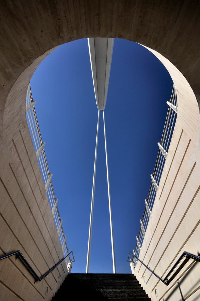 Geometric Sky Bridge by Flavio Bertazzi — canvas wall art