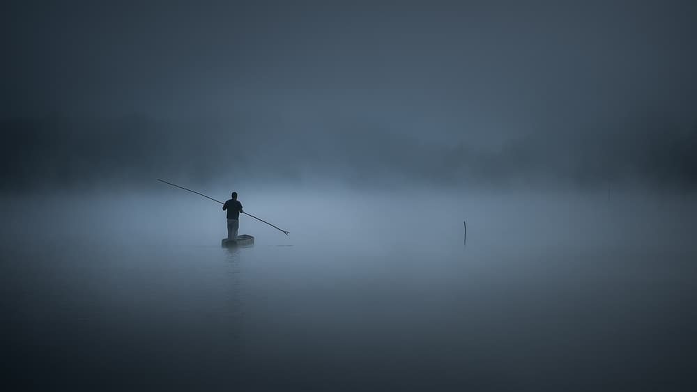 Misty Lake Journey by Rui Ribeiro — canvas wall art