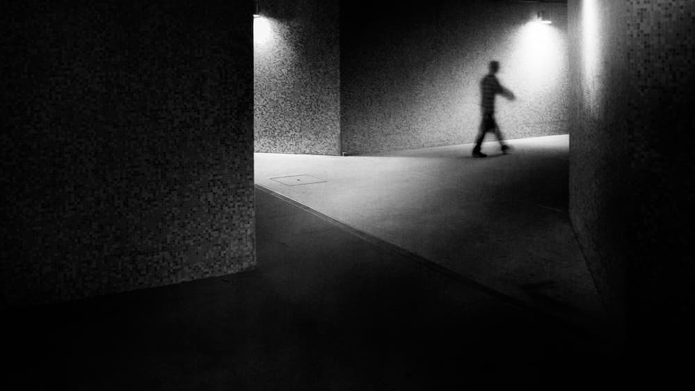 Lone Figure in Light by Laura Mexia — canvas wall art