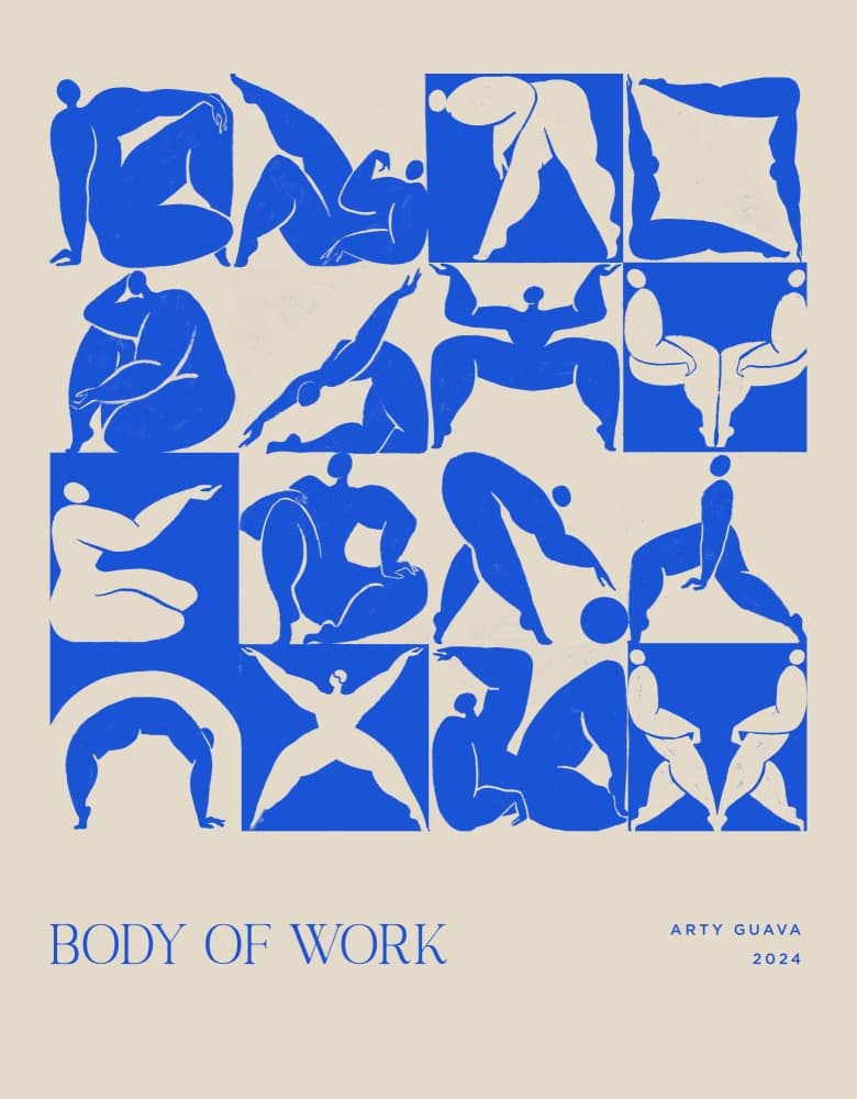 Body of Work (blue) by Arty Guava — canvas wall art
