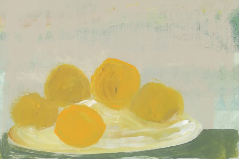 Fresh Yellow Lemons by cartissi — canvas wall art