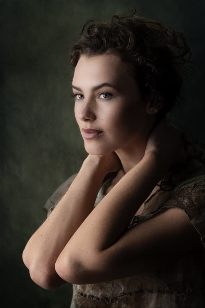 Serene Thoughtful Woman by Jan Slotboom — canvas wall art
