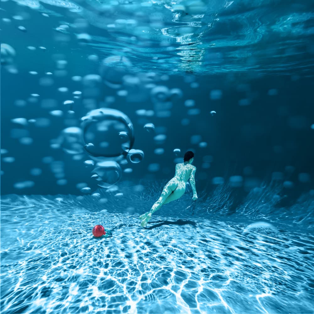 Nude Swim Underwater by Amalya Shandelman — canvas wall art