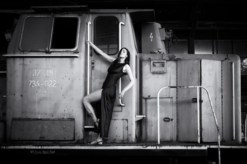 Dramatic Train Pose by djaniru — canvas wall art