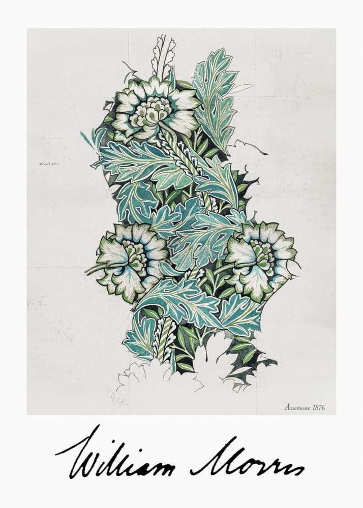 Anemone by William Morris — canvas wall art