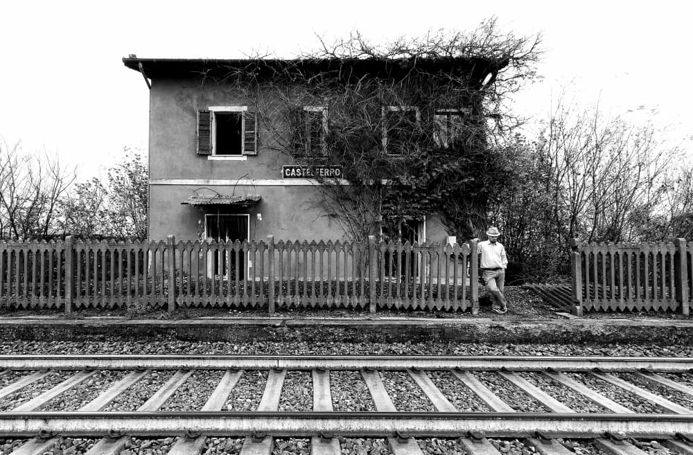 The station of Castelferro by Carlo Ferrara — canvas wall art