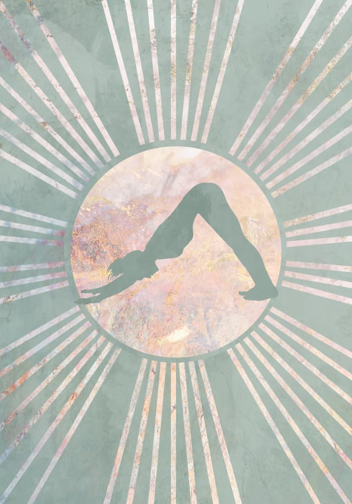 Serene Yoga Silhouette by Sarah Manovski — canvas wall art