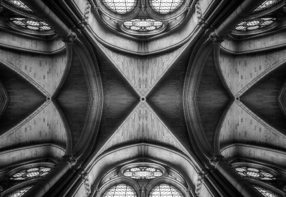 Gothic Vaulted Ceiling by Oussama Mazouz — canvas wall art