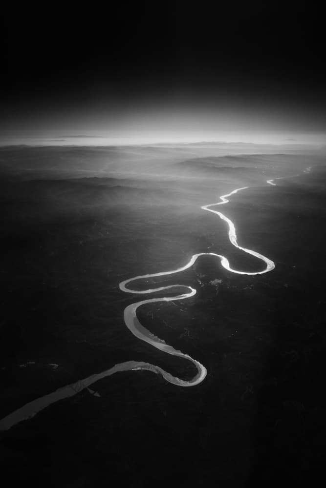 Winding River Aerial View by Bingo Z — canvas wall art