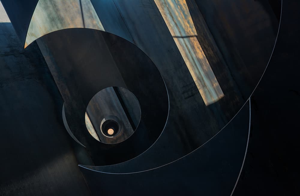 Glowing Spiral Ascent by Dominic Schroeyers — canvas wall art