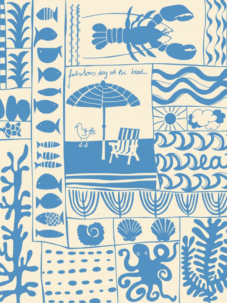Fabulous Beach Day by Annick — canvas wall art