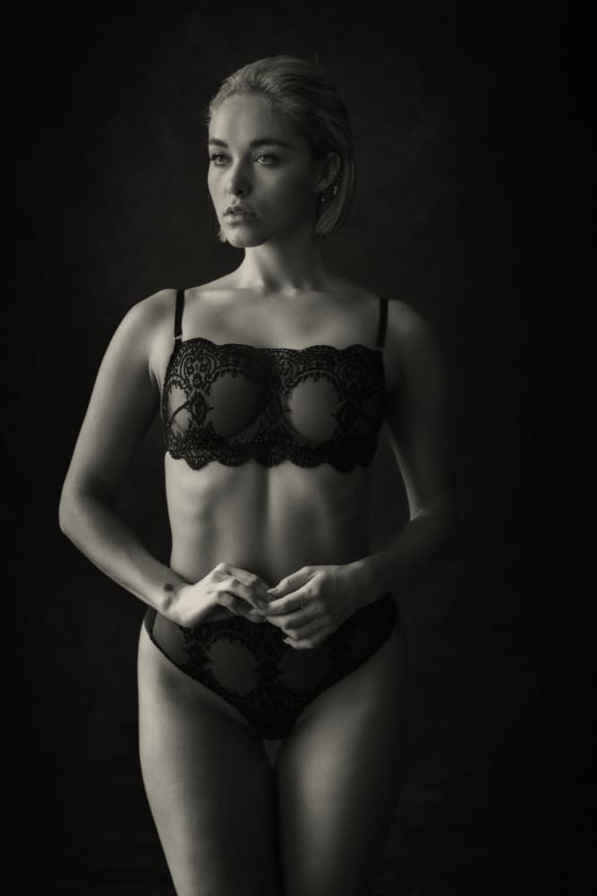Moody Black Lingerie by Chris Bos — canvas wall art