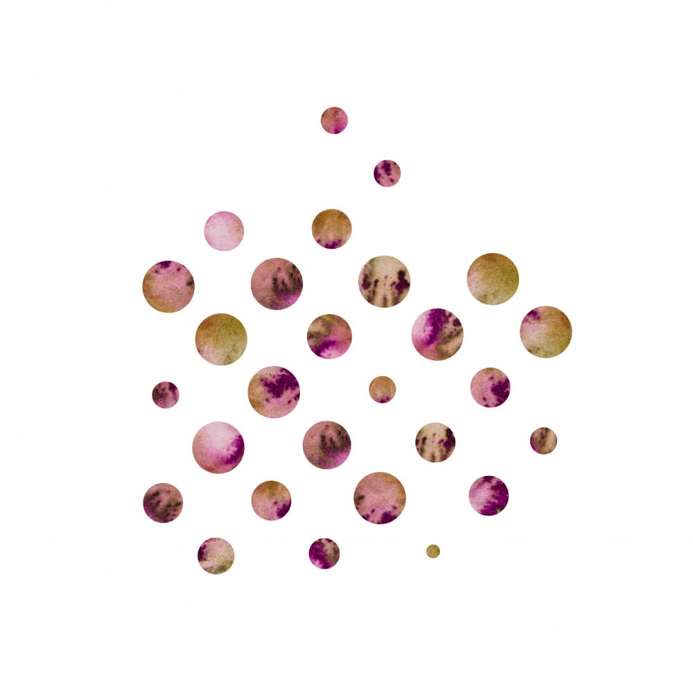 Abstract Watercolor Dots by Fabiana Silveira — canvas wall art