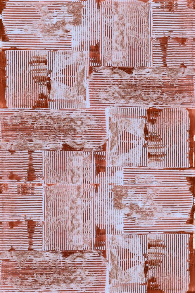 Distressed Geometric Patchwork by cartissi — canvas wall art