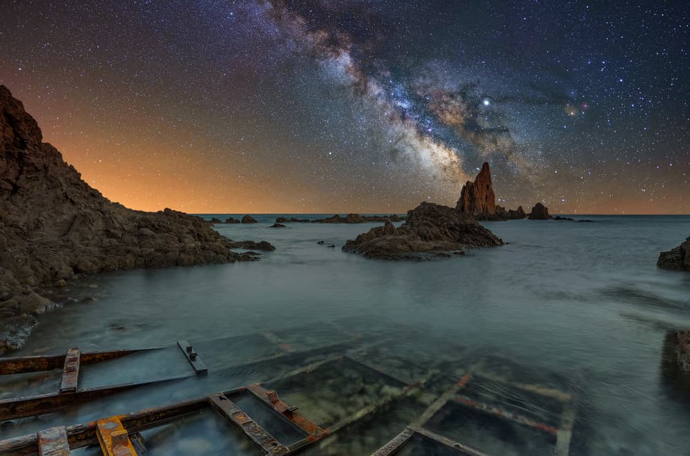 Milky Way Coastal Night by Álvaro Pérez &amp Jose M. Pérez. Brothers — canvas wall art