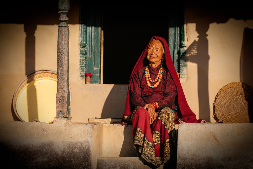 Smiling Traditional Woman by Adrian Popan — canvas wall art
