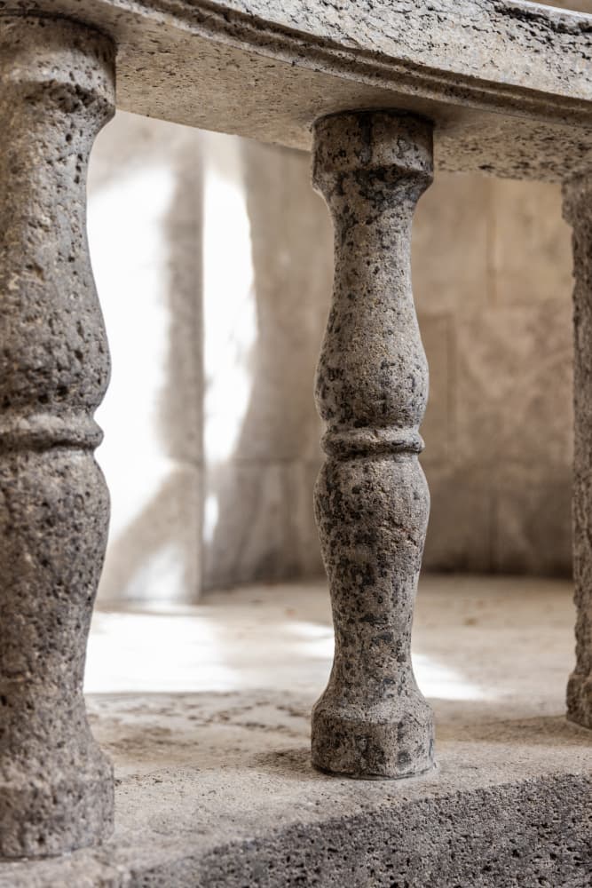 Classic Stone Balustrade by Mareike Böhmer — canvas wall art