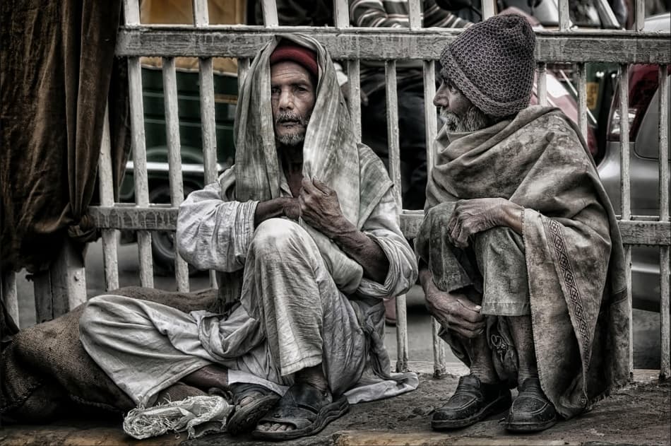 Elderly Indian Men by Piet Flour — canvas wall art