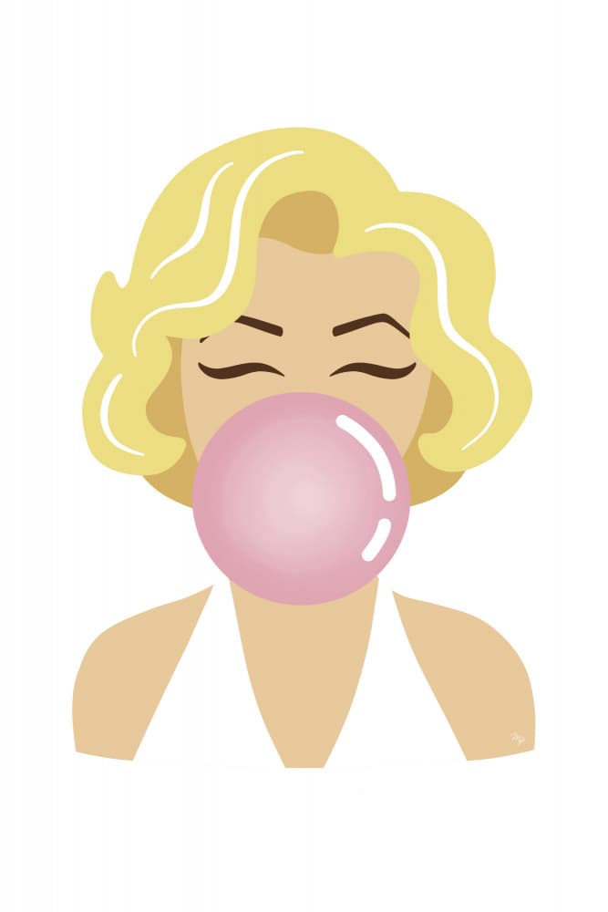Blonde Bubble Gum Pop by Martina — canvas wall art