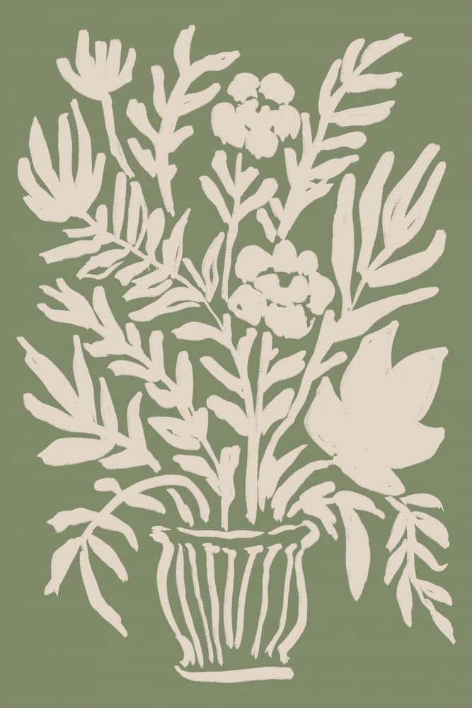 Muted Floral Bouquet by Melloi Art Prints — canvas wall art