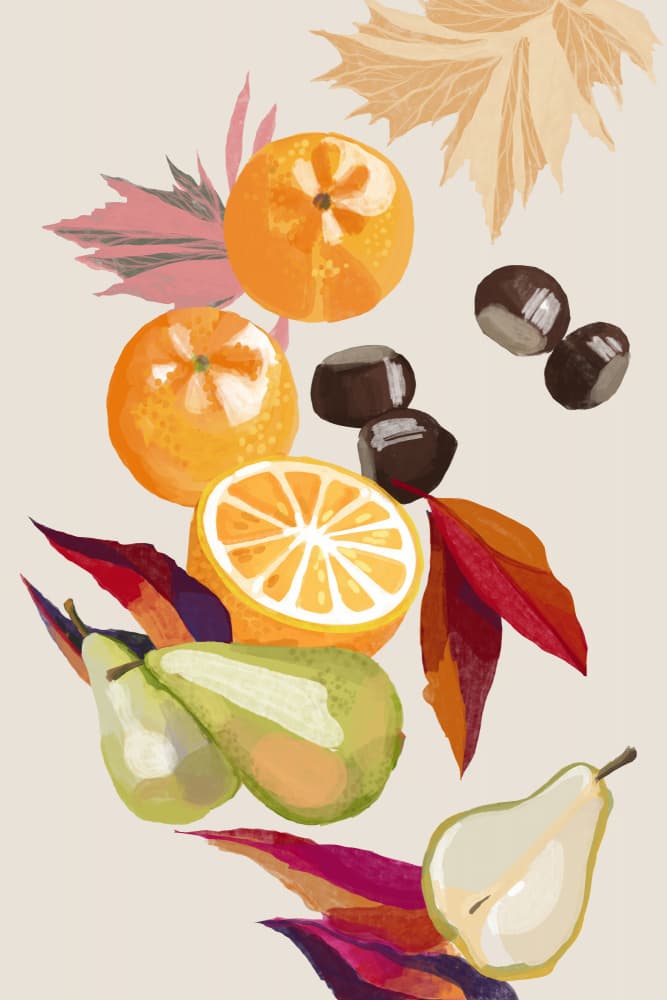 Vibrant Autumn Bounty by Rosana Laiz Blursbyai — canvas wall art