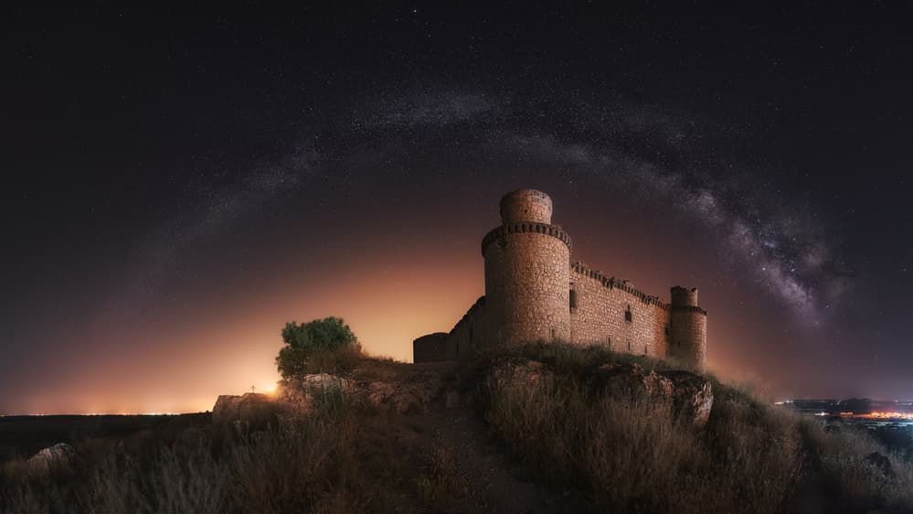 Castle Under Milky Way by Iván Ferrero — canvas wall art