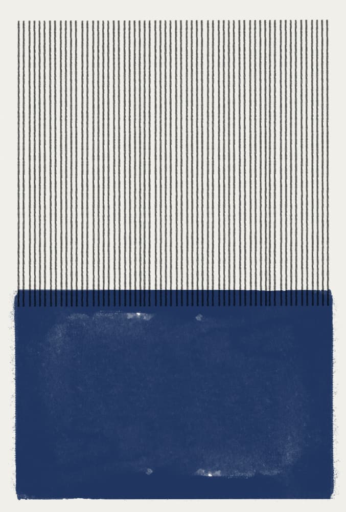 Blue Line Harmony by THE MIUUS STUDIO — canvas wall art