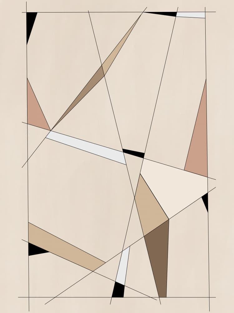 Modern Abstract Geometry by Elena Ristova — canvas wall art