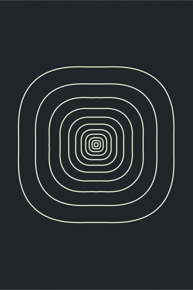 Concentric Geometric Tunnel by jay stanley — canvas wall art